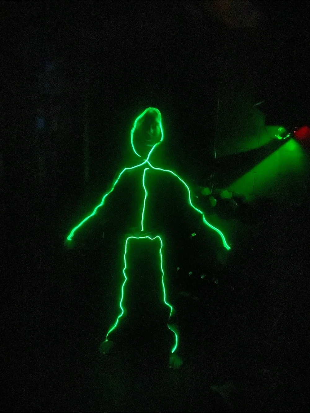 Light-Up Green LED Glow Stick Figure Costume